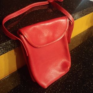 Red Hot Genuine Leather Crossbody Purse